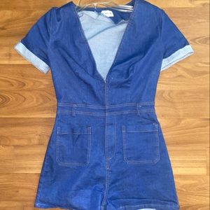 Tiger mist denim romper